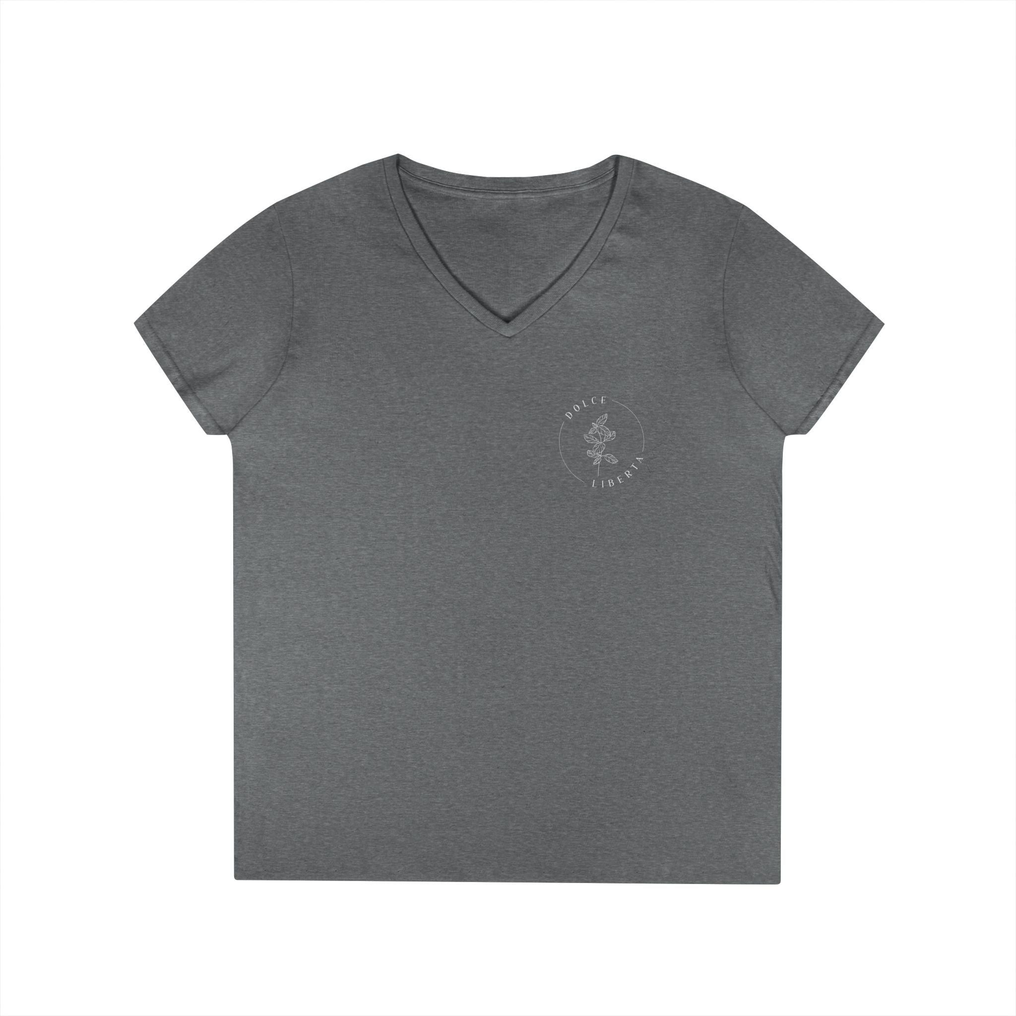 Ladies' White V-neck T-Shirt