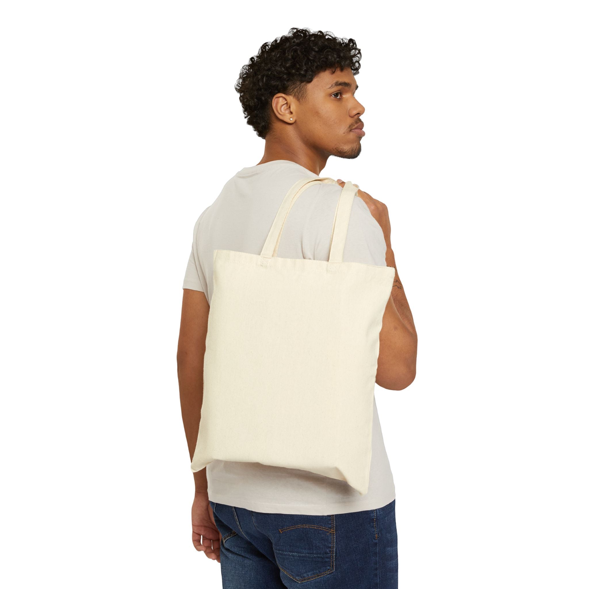 Tote Bag — Dolce Libertà Floral Canvas Tote (Minimal Botanical Design)