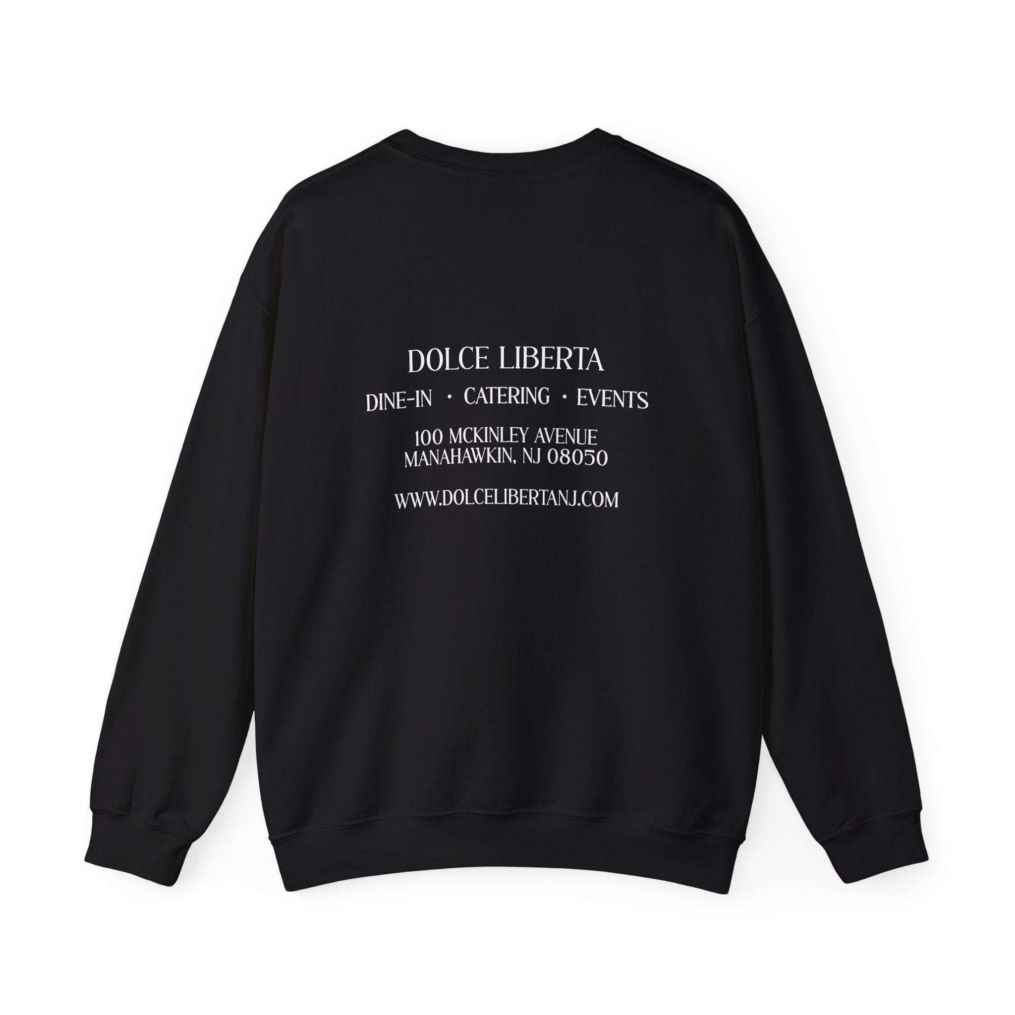 Minimal White Crewneck Sweatshirt — Subtle Chest Logo Casual Pullover