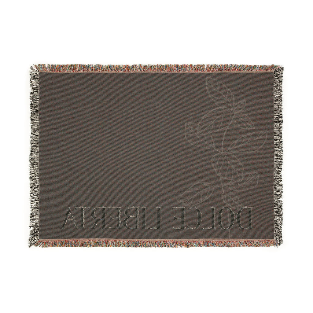 Dolce Libertà Woven Throw Blanket — Luxury Italian-Inspired Botanical Design