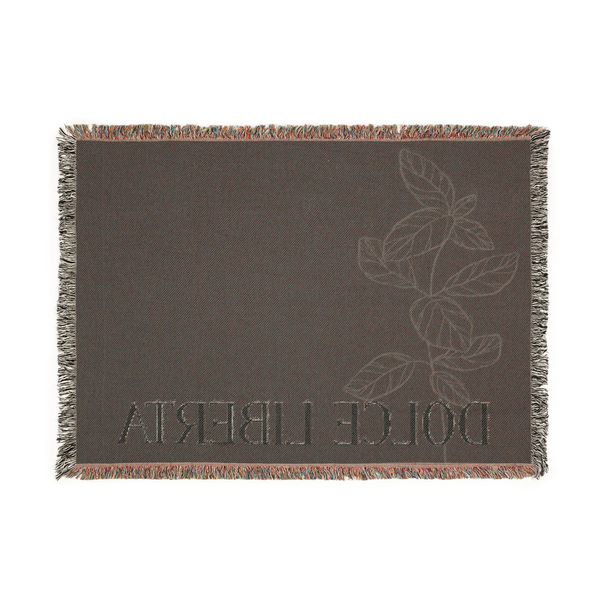 Dolce Libertà Woven Throw Blanket — Luxury Italian-Inspired Botanical Design
