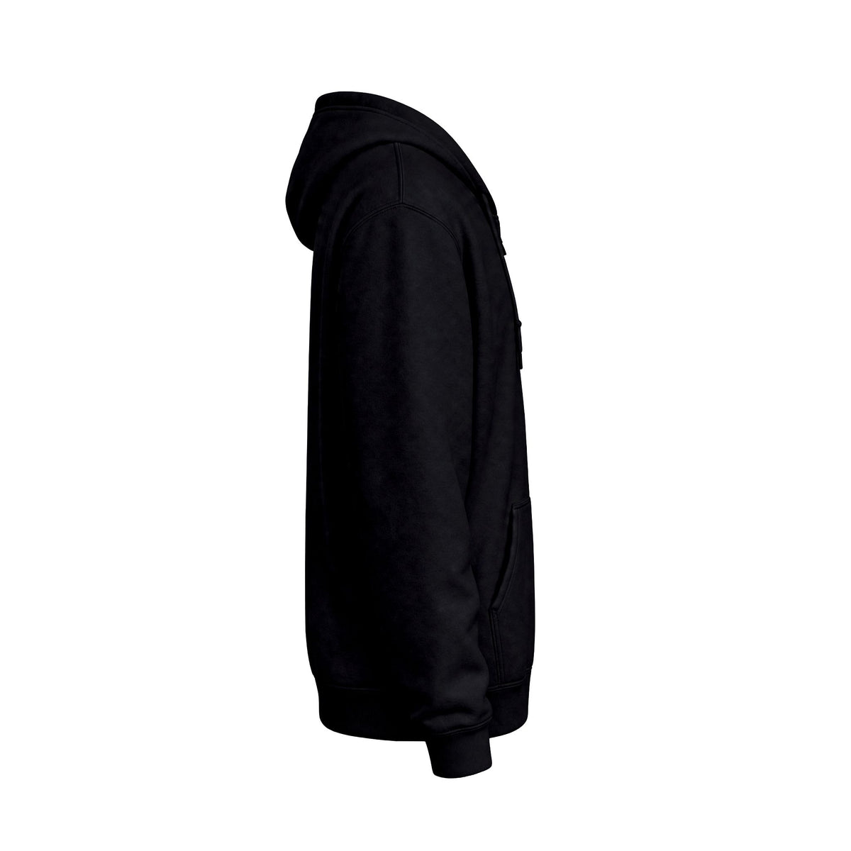 Zip Hoodie — Minimal Dancing Skeleton 'Hello There' Chest Graphic
