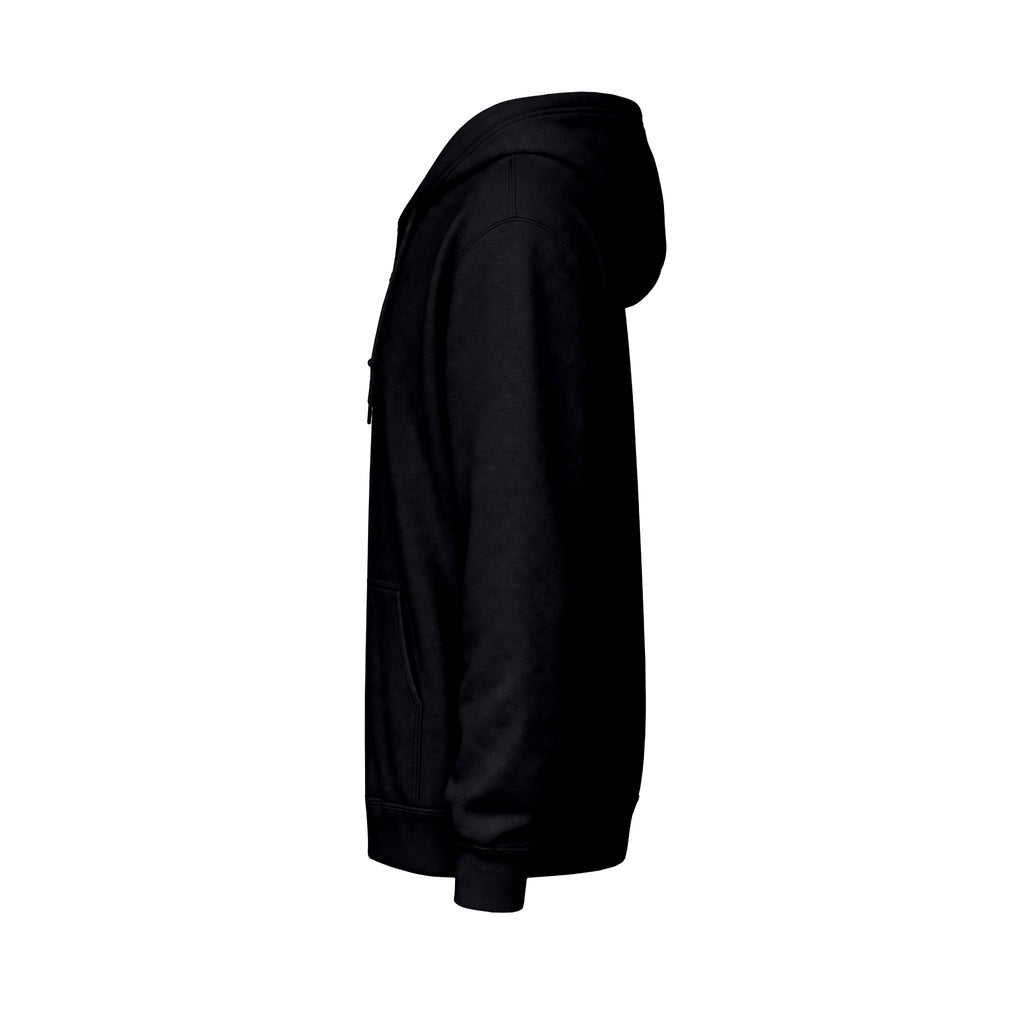Zip Hoodie — Minimal Dancing Skeleton 'Hello There' Chest Graphic