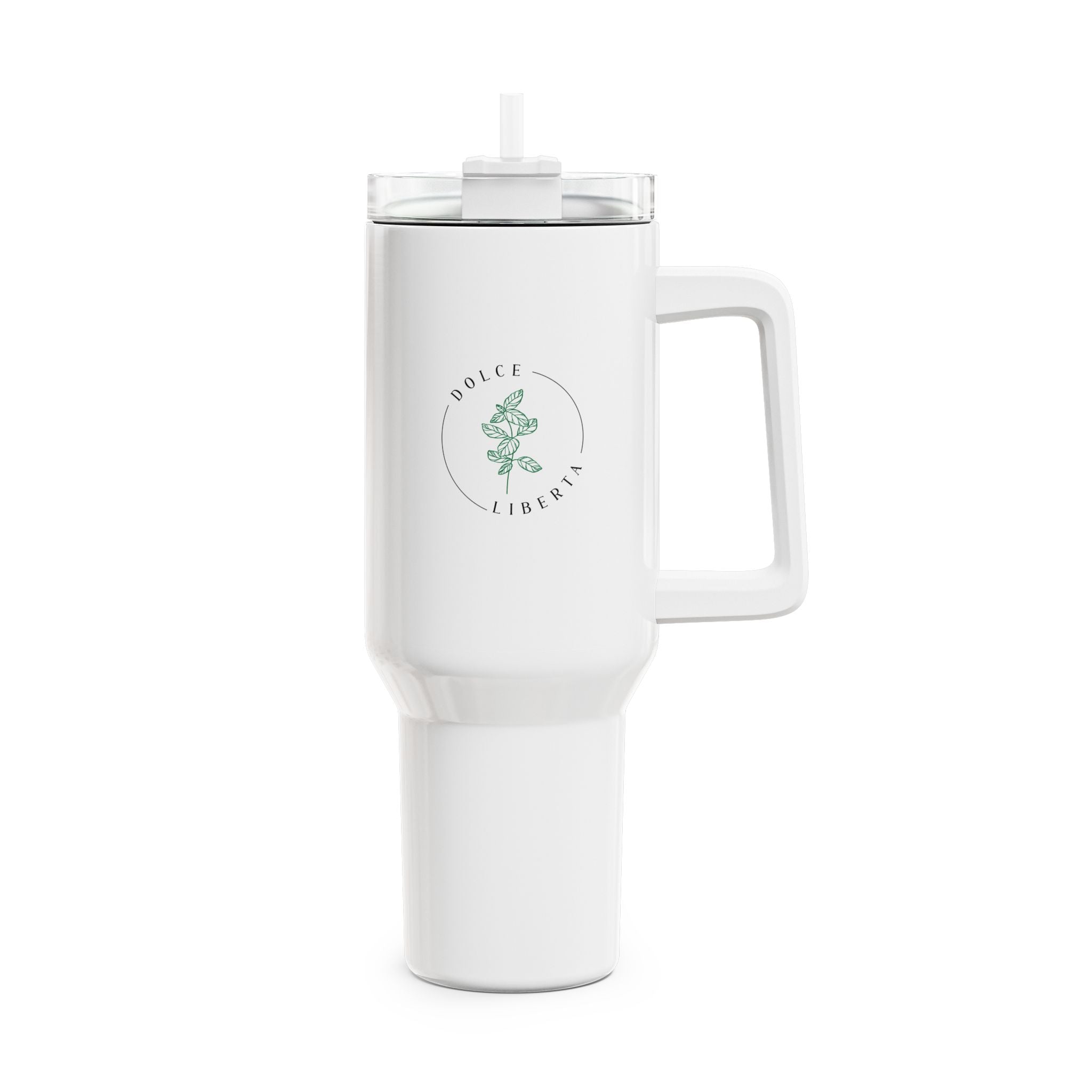 40oz Dolce Liberta Travel Tumbler — Insulated Stainless Steel Mug with Handle