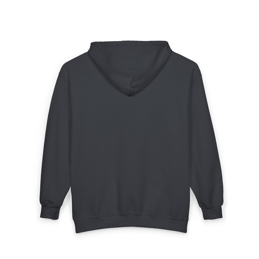 Zip Hoodie — Minimal Dancing Skeleton 'Hello There' Chest Graphic
