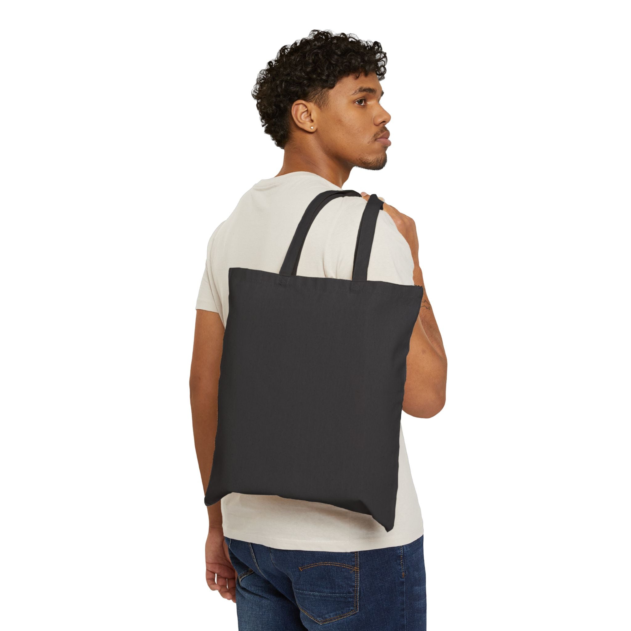 Tote Bag — Dolce Libertà Floral Canvas Tote (Minimal Botanical Design)