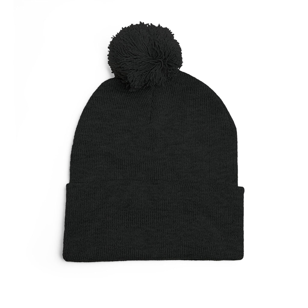 Dolce Liberta Pom-Pom Beanie — Embroidered Knit Cap