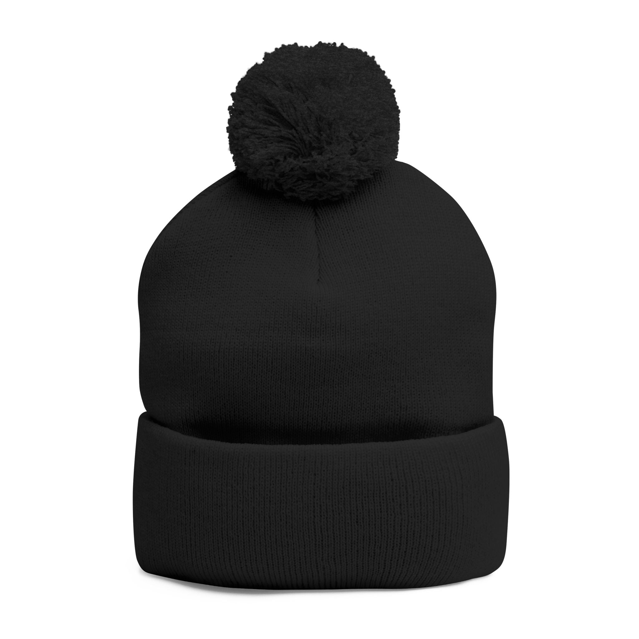 Dolce Liberta Pom-Pom Beanie — Embroidered Knit Cap