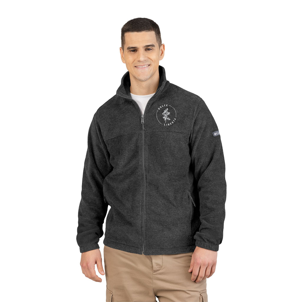 Embroidered Fleece Jacket – Polar Bear Circle Logo, Cozy Outdoor Zip-Up