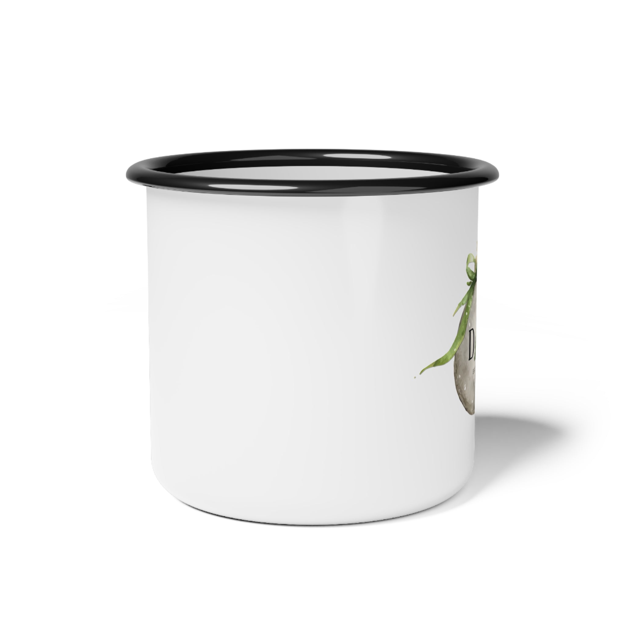 Enamel Camp Cup – Rustic Outdoor Mug with Nature Accent (Perfect for Camping & Travel)